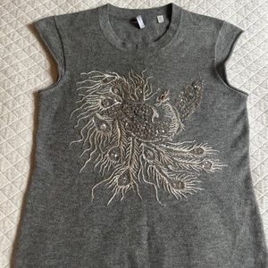 iisli cashmere dragon sleeveless sweater